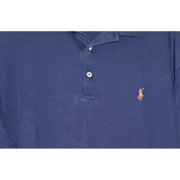 Polo Ralph Lauren Polo Shirt Men's Size 2XLT Blue Short Sleeve Logo Embroidered - Picture 3 of 4